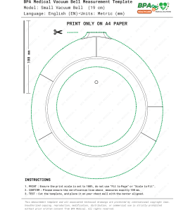 Ölçü Şablonu (PDF DWG) – Küçük Vakum Sistemi (Vacuum Bell) (19 cm)