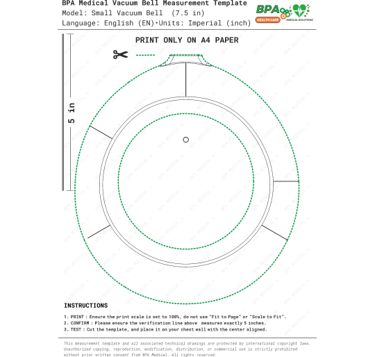 Ölçü Şablonu (PDF DWG) – Küçük Vakum Sistemi (Vacuum Bell) (19 cm)